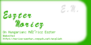 eszter moricz business card